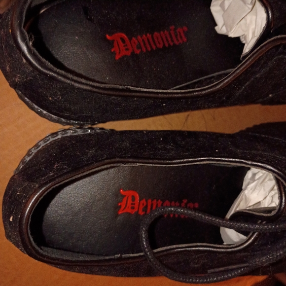 NWOT Demonia Faux Suede creepers - Picture 6 of 8